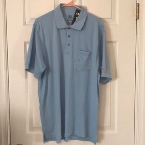 Izod shirt sleeve polo shirt blue size L